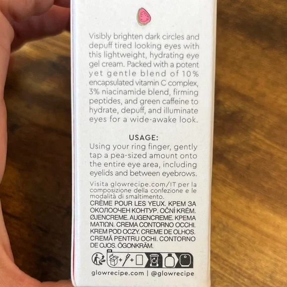 Glow Recipe Guava Vitamin C Bright - Eye Gel Cream 0.5 oz - Picture 5 of 7